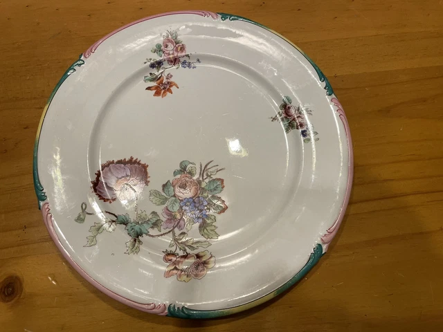 Tres Belle Assiette Plate Ancienne Signe Dubarry Longchamp