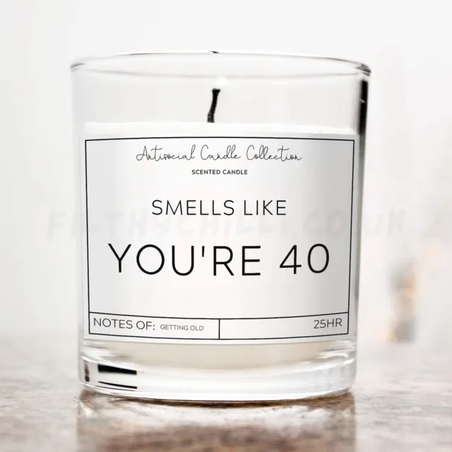 Funny You're 40 Candle 40th Birthday Milestone Gift for Women Her Sister Friend