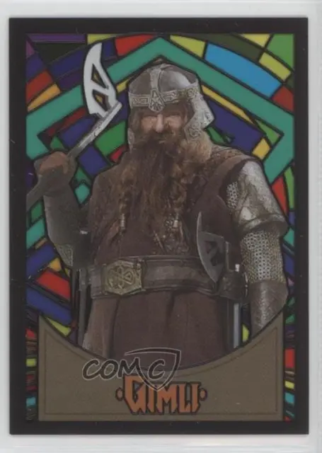 2006 Topps Lord of the Rings Evolution Stained Glass Gimli #S6 a4e