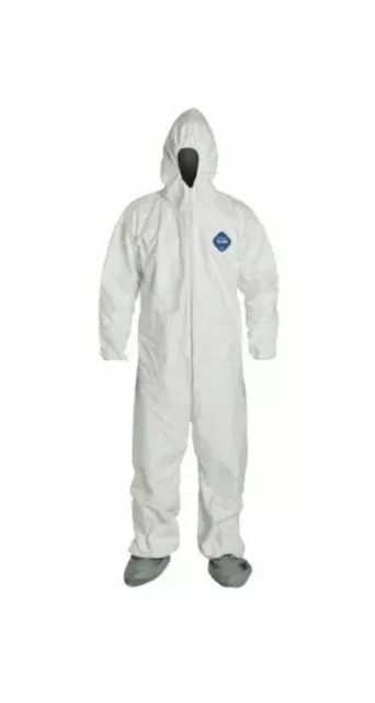Case 25 DuPont Tyvek COVERALL +BOOT COVER Hood Hooded XL Extra Large Bunny Suit