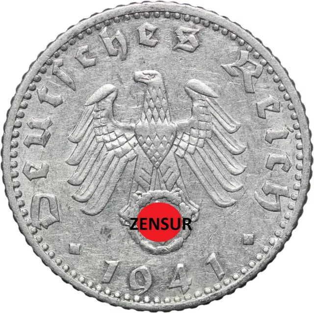 50 Reichspfennig Münze - Deutsches Reich / Wk Ii. / Drittes Reich