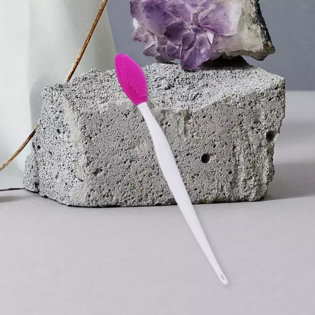 2xDouble-Sided Lip Brush Tool Dry Skin Cleansing Massager Skin Care Purple