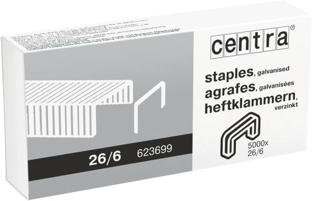Centra 26/6 mm Galvanised Staples - Pack of 5,000