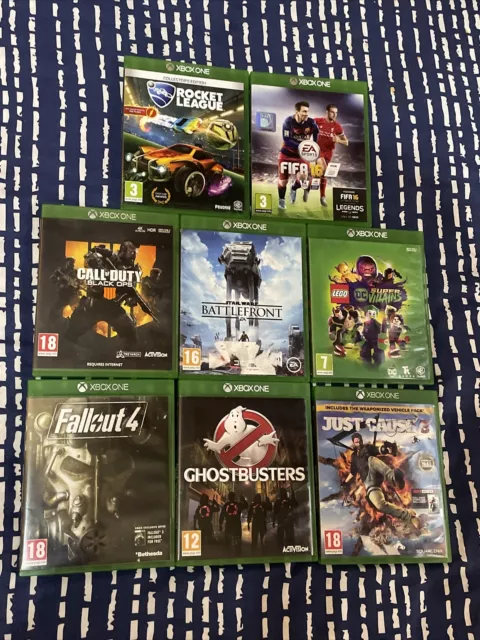 xbox one games 8x bundle joblot Ghostbusters, Call Of Duty, FIFA, Fallout 4 Lego