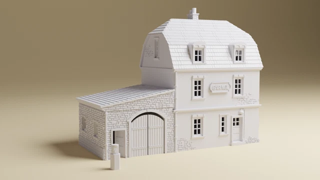 FERME RURALE FORTIFIEE - 3D Printed Diorama Wargame Terrain Normandie