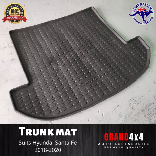 Heavy Duty Cargo Mat Trunk Mat Boot Liner for Hyundai Santa Fe 2018 - 2020