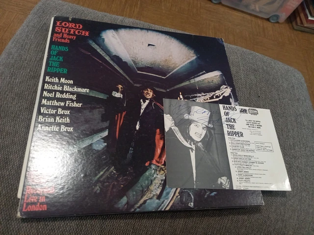 LORD SUTCH HEAVY FRIENDS Hands Of Jack The Ripper Keith Moon LP Signed Promo LORD SUTCH HEAVY FRIENDS Hands Of Jack The Ripper Keith Moon LP Signed Promo