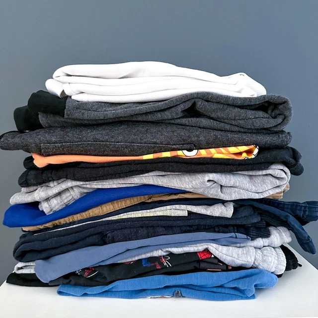 16 Piece Boys Clothes Clothing Bundle Tops Trousers Shorts Hoodie Age 6-7 years