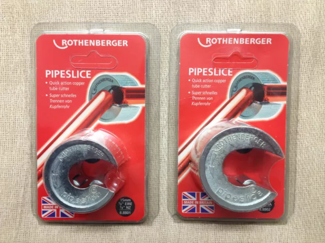 Rothenberger Twin Pack Pipeslice 15Mm & 22Mm 8.8801 & 8.8802  ( 88801 88802 )