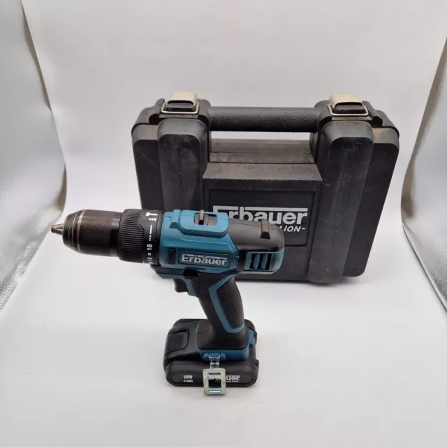 Erbauer 18v Li-Ion Cordless Combi Drill ERI603COM w/ Genuine Battery & Case