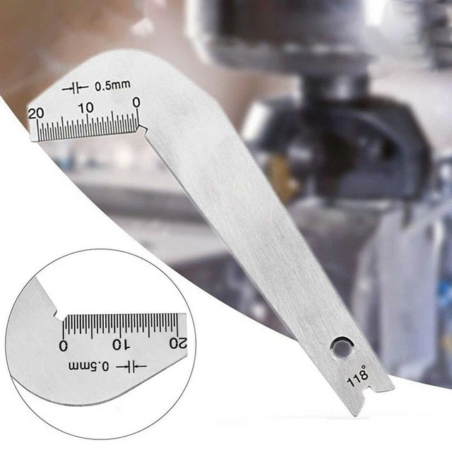 HEAVY DUTY ALUMINIUM Alloy Drill Bit Sharpening Angle Gauge Inspection