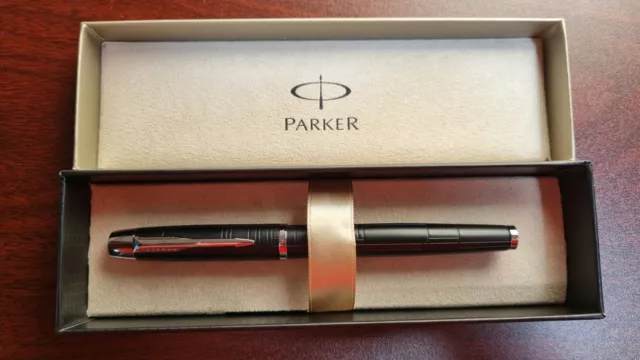 Parker IM Premium Fountain Pen - Black & Chrome - Smooth Writing