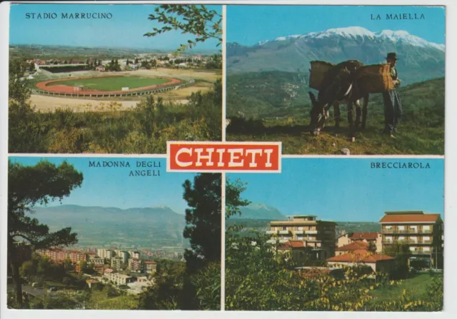 1984 - Football Stadium - Postcard With The Marrucino Di Chieti Stadium