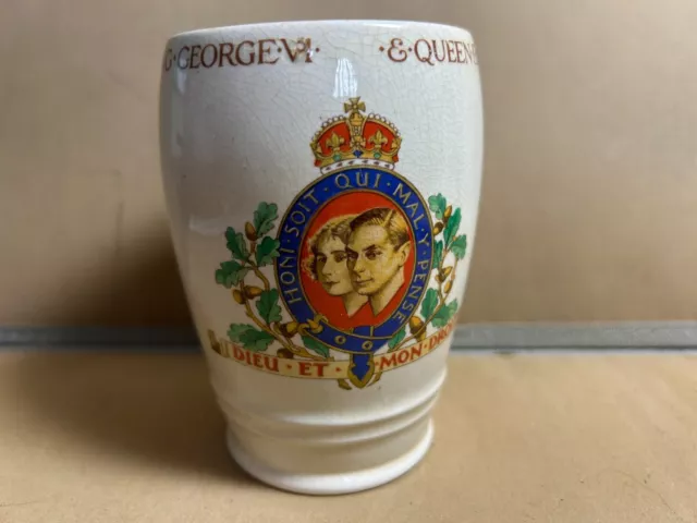 Vintage 1937 King George V1 Coronation Beaker, Mug