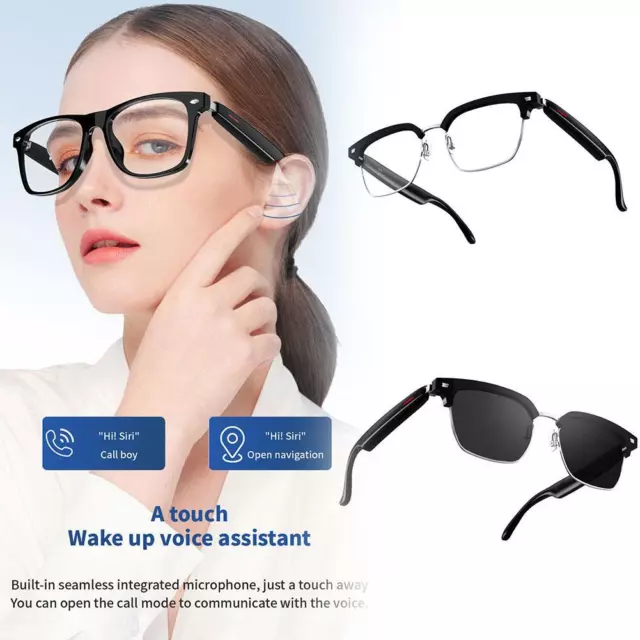 Smart Glasses Wireless Bluetooth Music Stereo Headset Audio Speaker H7J9