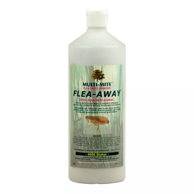 MULTI MITE® FLEA AWAY Flea Powder - 400G Shaker Safe in the Home ANY Animal