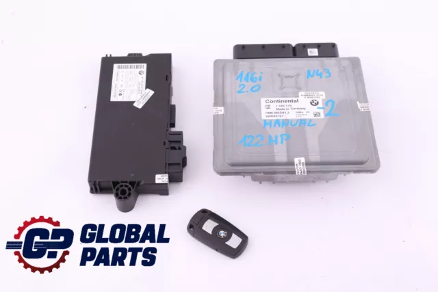 BMW 1er E81 E87 LCI N43 116i 2.0 Benzin ECU Kit 7595179 DME CAS3 Schlüssel