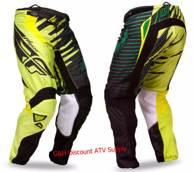 SALE Fly Racing Kinetic Shock Graphic Pants ADULT YOUTH Green-Black ATV MX MOTO
