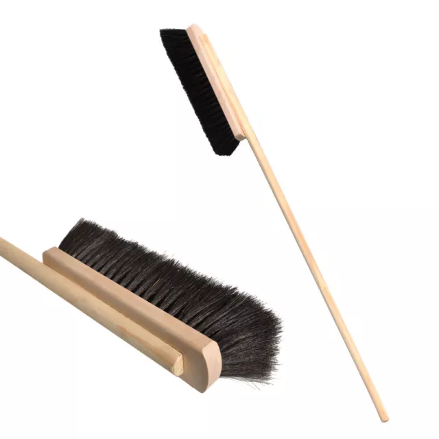 Backofenbesen Roßschweifhaar mit Stiel 117cm für Holzbackofen Pizzaofen Brotofen