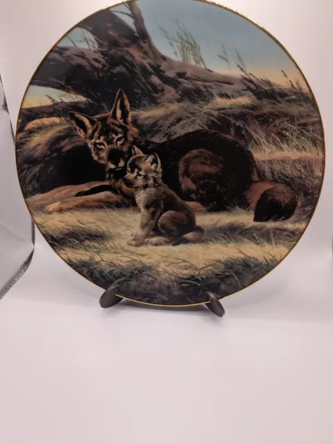 W.L. George Collector Plate The Red Wolf Last Of Their Kind 1989