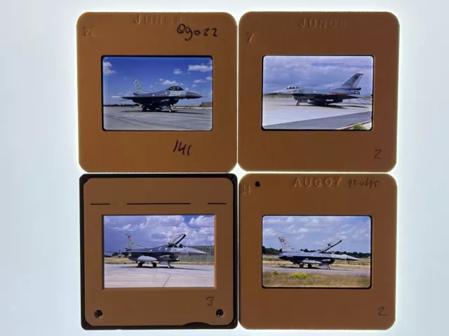 LOT 6 - 4 Turkish A.F. F-16C/D Slides SEE NOTES BELOW Kodachrome Slide/Dia