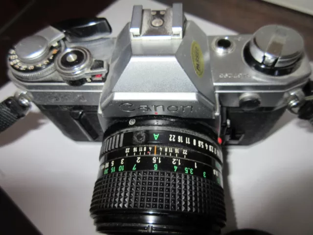 Cámara fotográfica Canon AE-1 35 mm SLR con lente Canon FD 50 mm F1.4 + correa BONITA CÁMARA 2