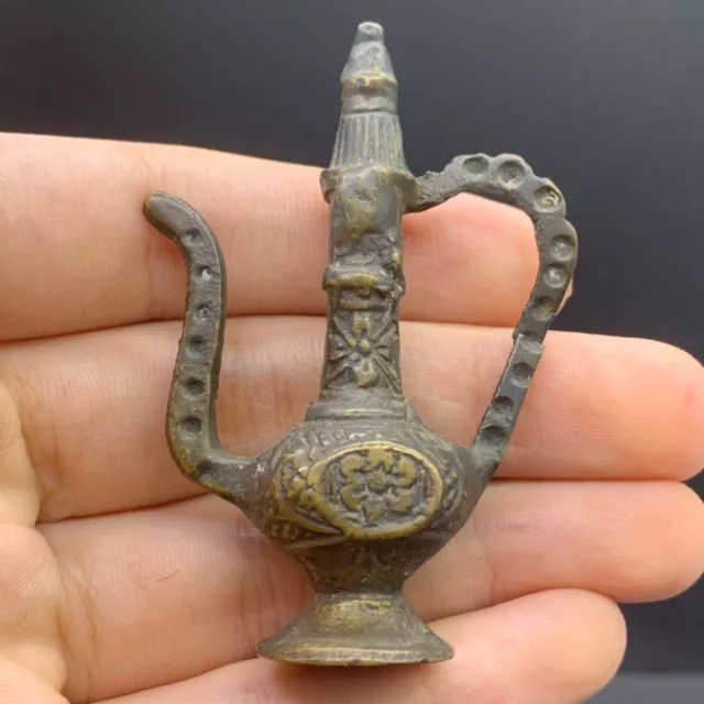 Ancient Near Eastern Islamic Small Bronze Pot Amulet