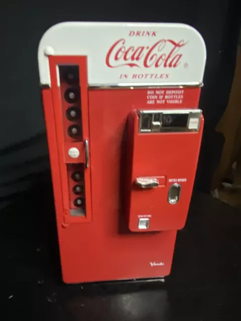 Vendo 1994 Coca Cola Mini Metal Vending Machine bank* includes pepsi bank