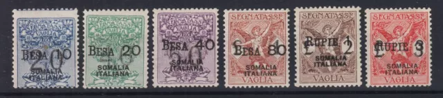 Colonie Somalia 1924 Segnatasse Per Vaglia 6 V. N.1-6 G.i Mnh** Centrati Cert.