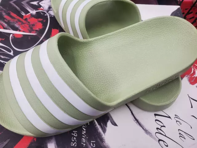 adidas Adilette Sandal Green Women's Size 8 Medium