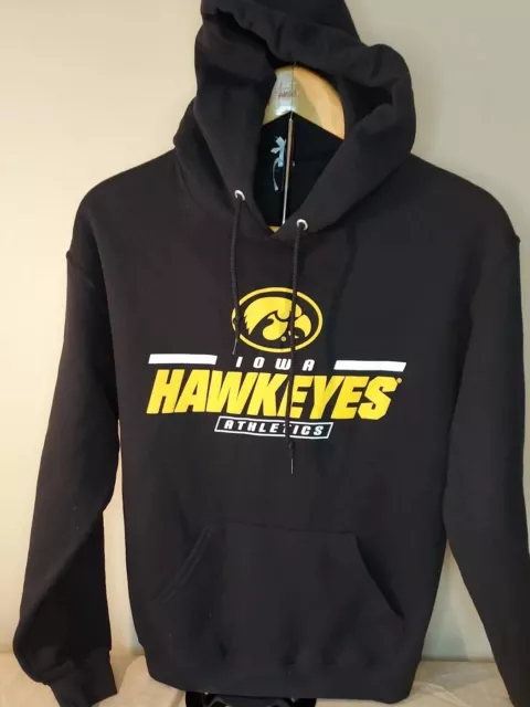 Iowa Hawkeyes Ncaa Black Jerzees Pullover Hoodie Sweatshirt M