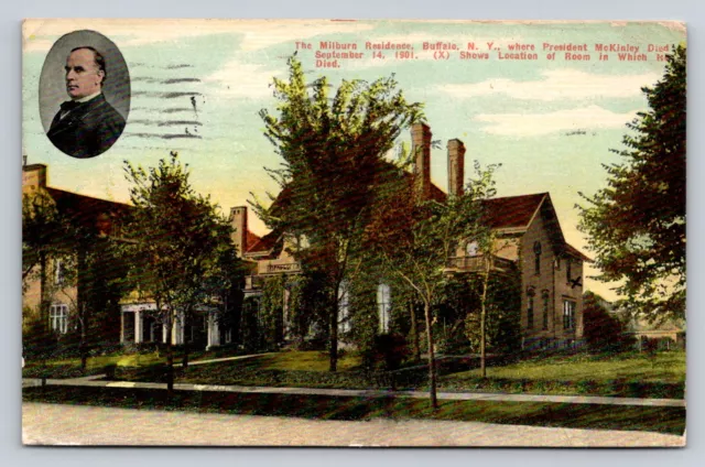 c1910 Milburn Residence Where President McKinley Died Buffalo New York P529