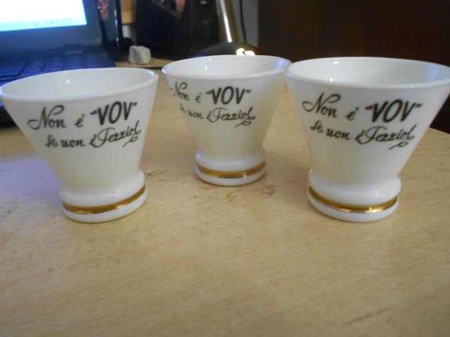 3 bicchieri tazzina VOV PEZZIOL prob anni 60 d