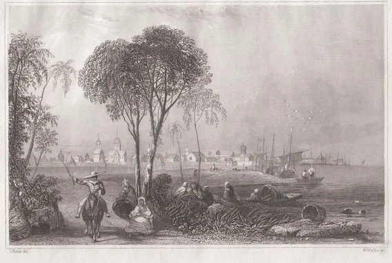 Orig. Stahlstich - Batavia.