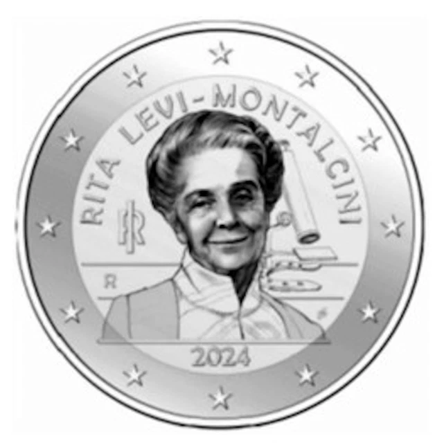 2 EURO ITALIA 2024 Rita Levi Montalcini Premio Nobel Fdc Da Rotolino