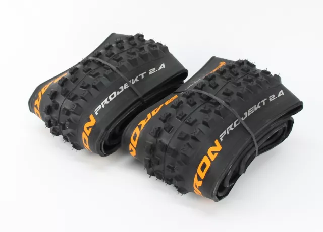 2x Continetal Der Baron Projekt 27,5 x 2.4" Faltreifen Tubeless E25 Black Chilli