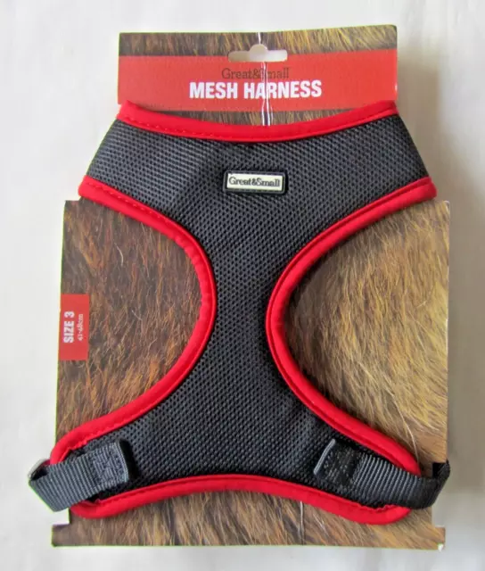 Great&small Dog Puppy Harness Pets Corner, Red, Size 3 small, 41-48 Chest