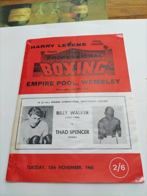 Boxing Harry Levene Empire Pool Wembley 1968