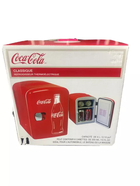 Coca-Cola Thermoelectric Cooler 6-can Mini Fridge Koolatron Brand New!
