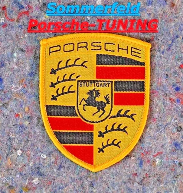 Porsche Aufnäher Wappen Aufnähwappen 53mm X 65mm Blason Porsche à coudre