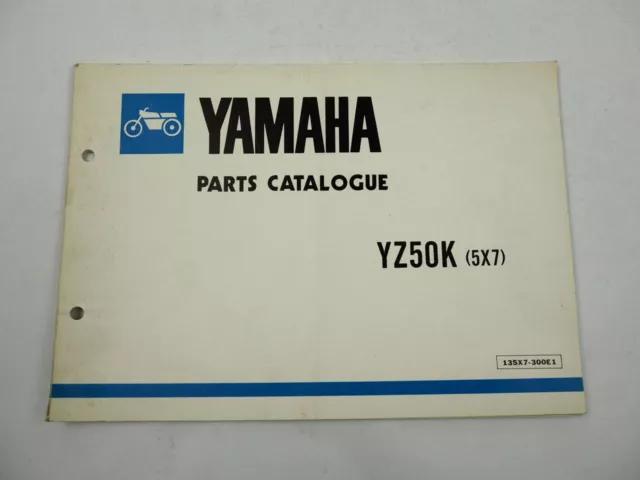 Yamaha YZ50K Type 5X7 Spare Parts Catalogue Ersatzteilliste 1982