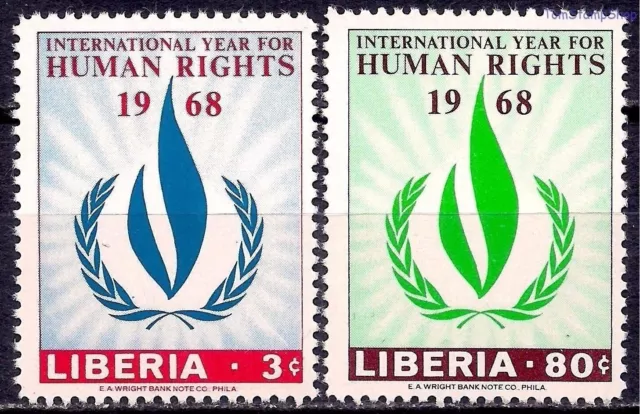 Liberia 1968 Human Rights UN Flame Welfare 2v set MNH