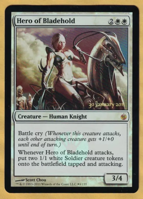 Pre-Release Foil  Hero of Bladehold -  (Mirrodin Besieged, English)  Promo