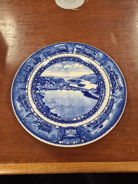 Railroad China - Qty 1 - B&O Colonial Pattern - Harpers Ferry  - Dinner Plate