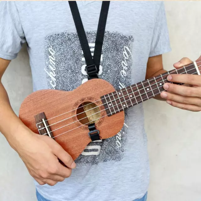 Verstellbare Nylon Neck Strap Sling mit Haken für Ukulele Gitarre Mandoline G1ST