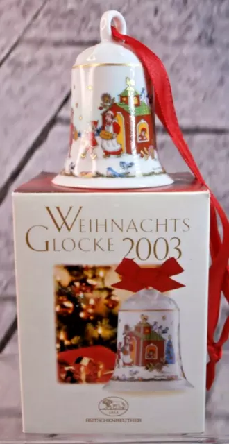 HUTSCHENREUTHER Porzellan Weihnachtsglocke 2003 IM NORDWALD