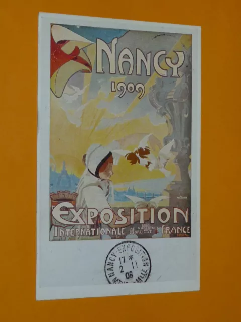 Cpa Carte Postale 1982 Affiche Expo Nancy 1909 Nord-Est France