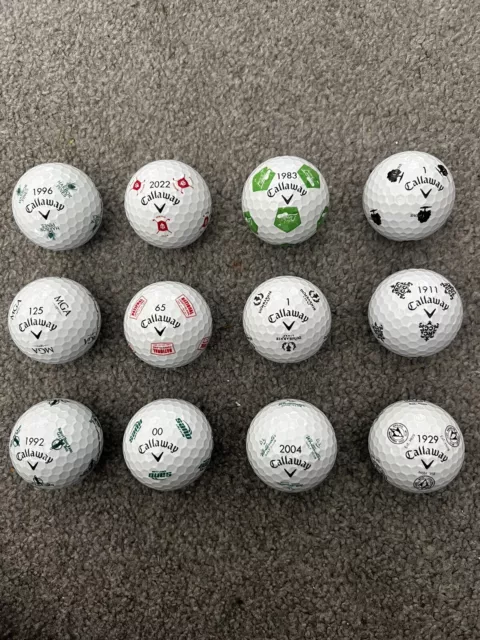 12 x Callaway Truvis Collector Golf Balls - RARE!!