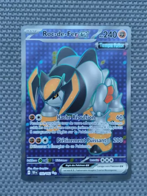 Carte Pokémon Roc-de-fer Ex Full Art 192/162 Forces Temporelles Ultra Rare...