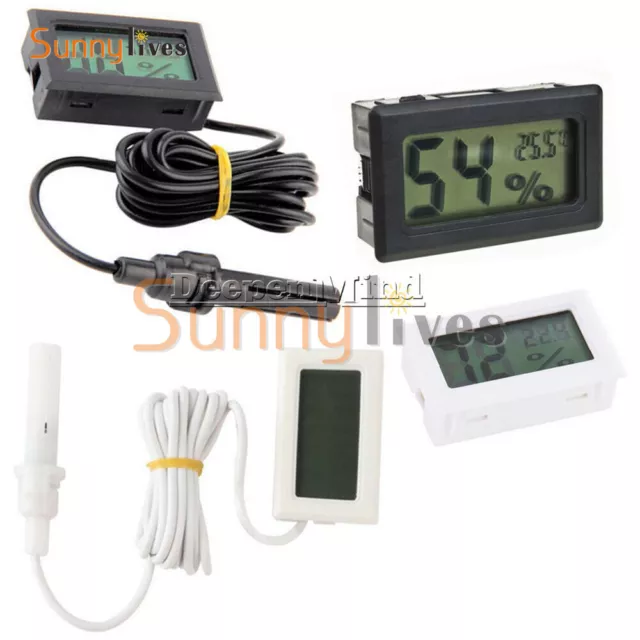 Mini LCD Digital Temperature Humidity Thermometer Outdoor Hygrometer Meter Probe